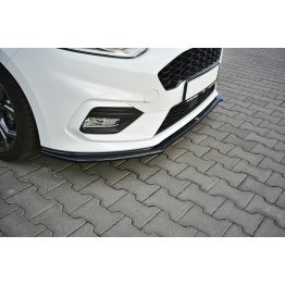 Накладка сплиттер на передний бампер Вар2 на Ford Fiesta VIII ST-Line